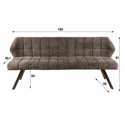 Eetkamerbank Raster Bruin - Industrieelinhuis.nl