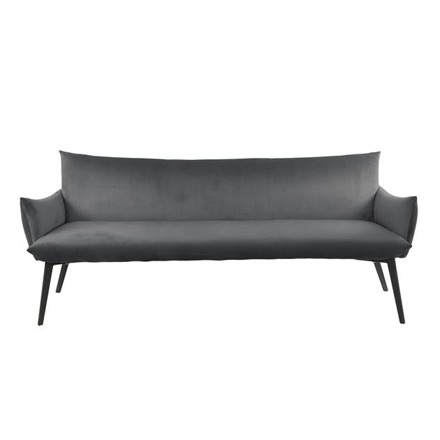 Eettafelbank Anais Antraciet velours 180 cm - Industrieelinhuis.nl