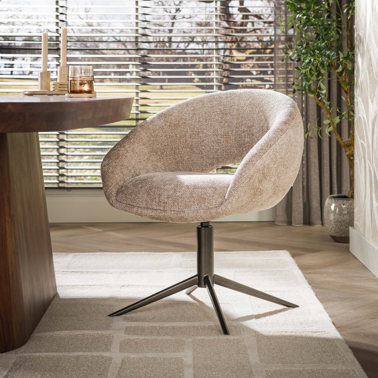 Draaibare eetkamerstoel Cupa Beige