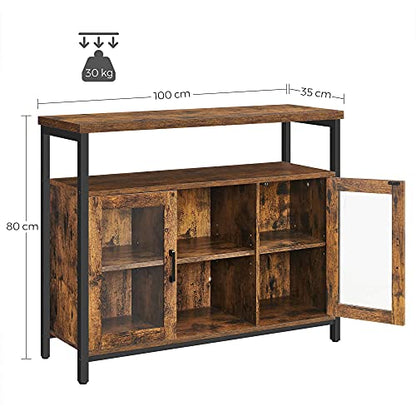 Dressoir Met Industrieel Ontwerp Houtlook &amp; Staal - Industrieelinhuis.nl