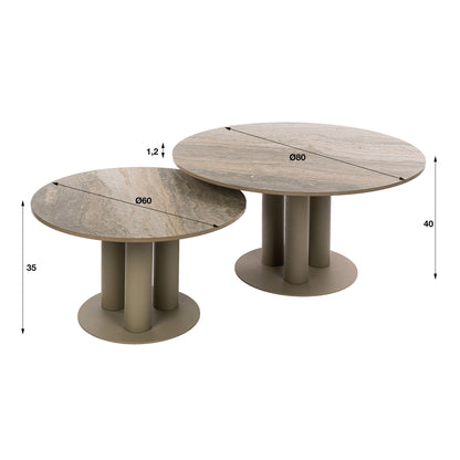 Salontafelset Selvo rond