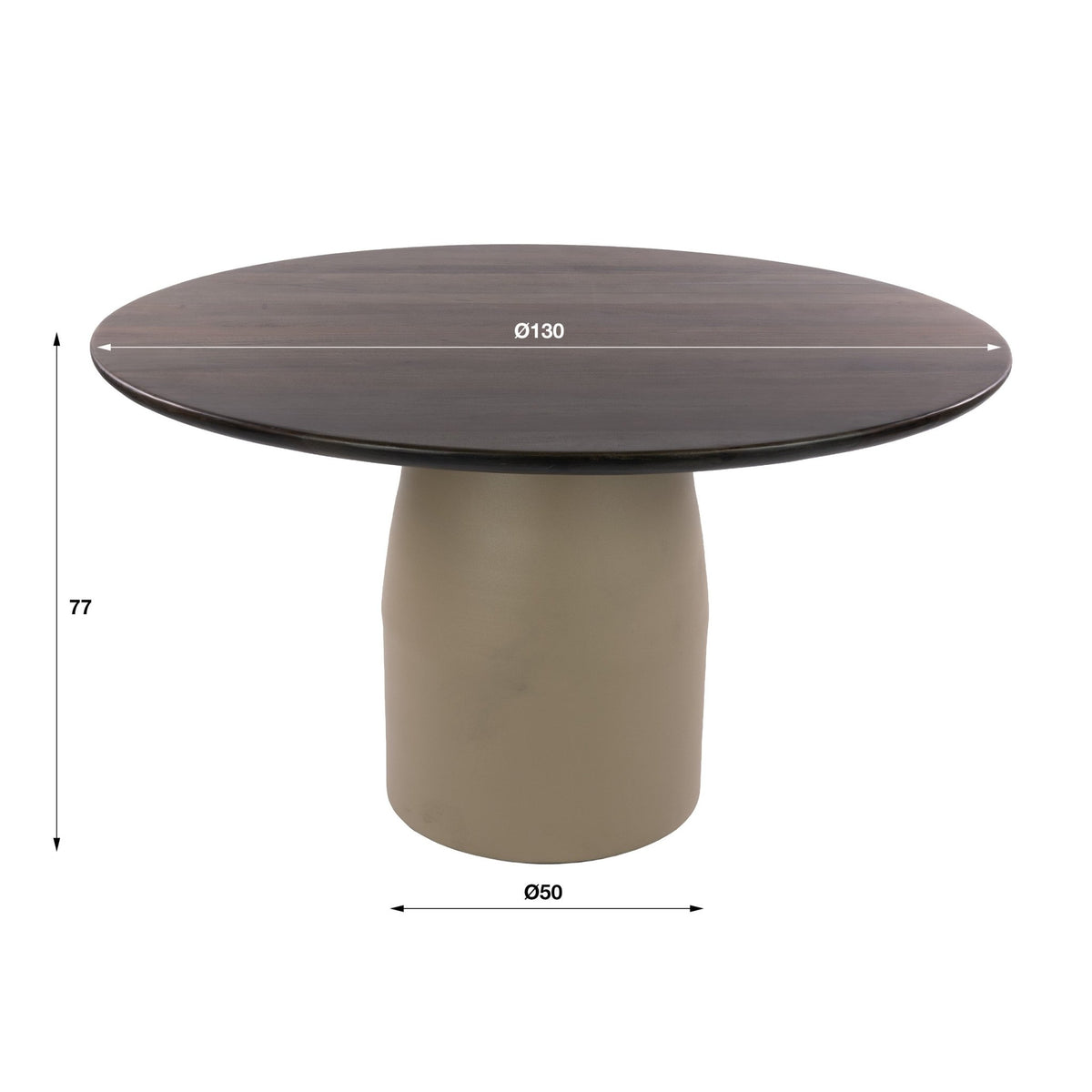 Eettafel Dune rond Ø130
