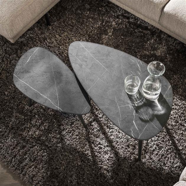 Salontafel Onyx peervormig set/2