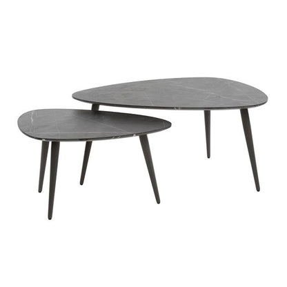 Salontafel Onyx peervormig set/2