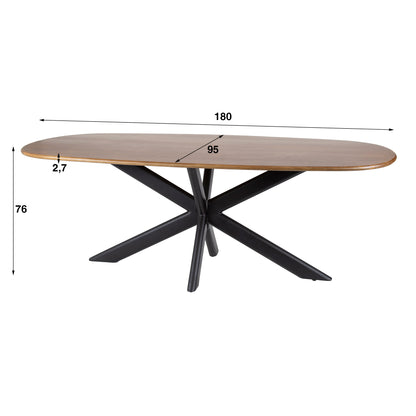 Organische eetkamertafel Cleo 180 cm - Industrieelinhuis.nl