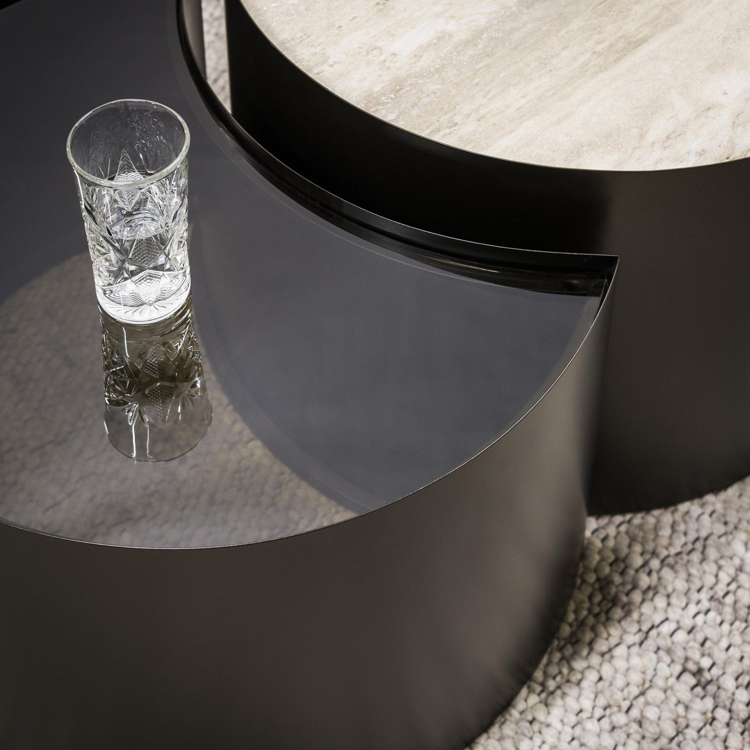 Salontafel Metal half moon set/2
