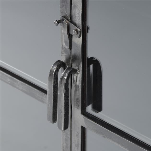 Vitrinekast industrieel Rifka Gunmetal - Industrieelinhuis.nl