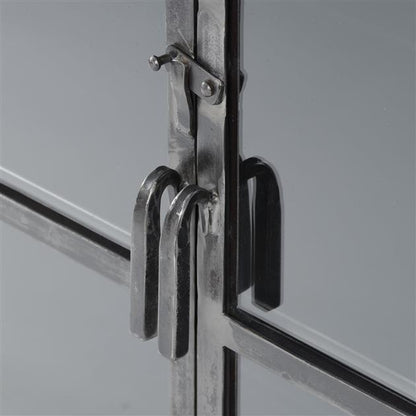 Vitrinekast industrieel Rifka Gunmetal - Industrieelinhuis.nl