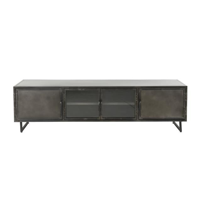 TV meubel industrieel Rifka Gunmetal 180 cm - Industrieelinhuis.nl