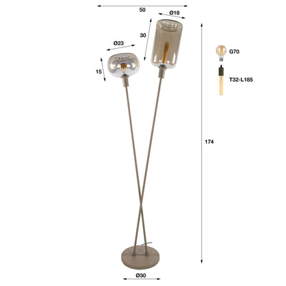 Vloerlamp Serene Beige