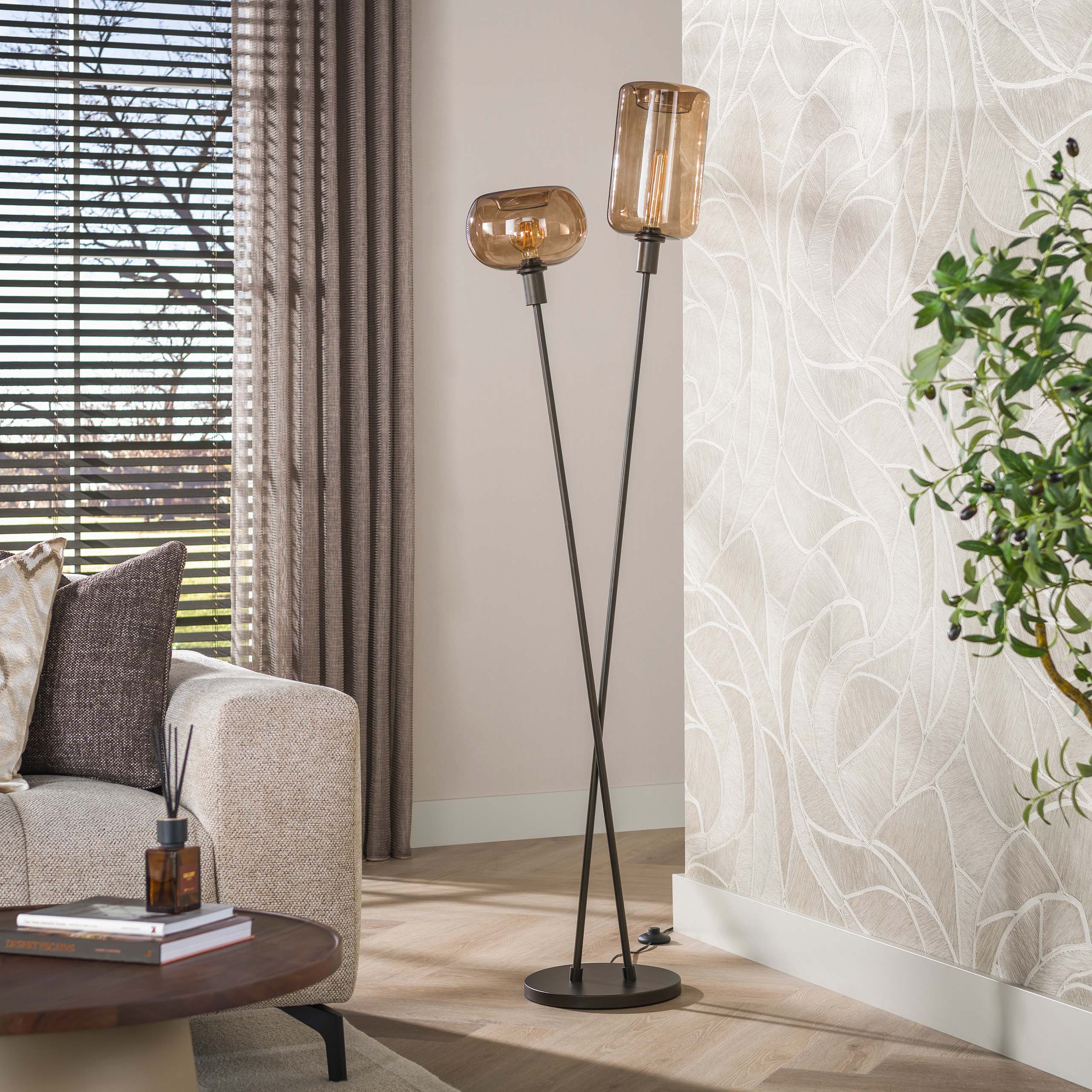 Vloerlamp Serene Donkerbruin