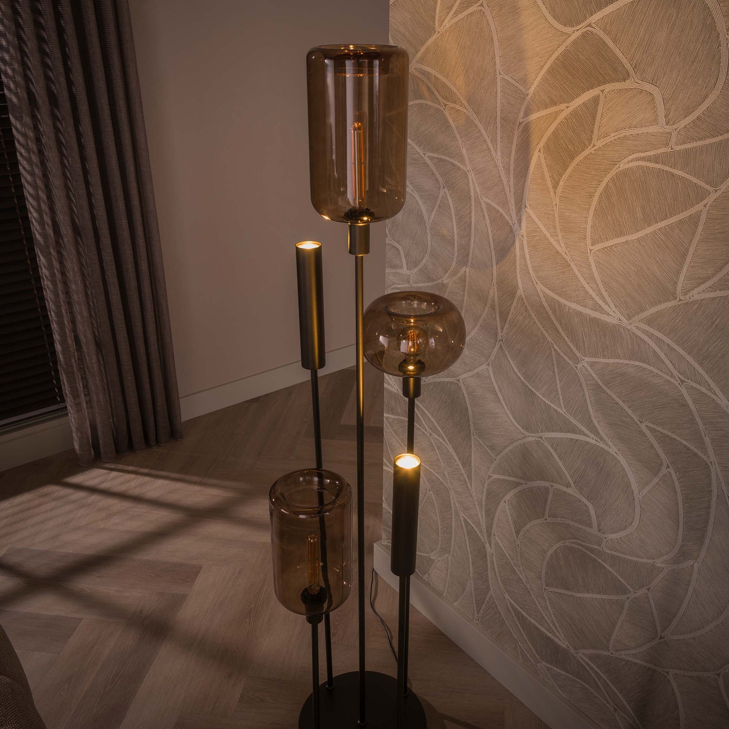 Vloerlamp Serene L Donkerbruin
