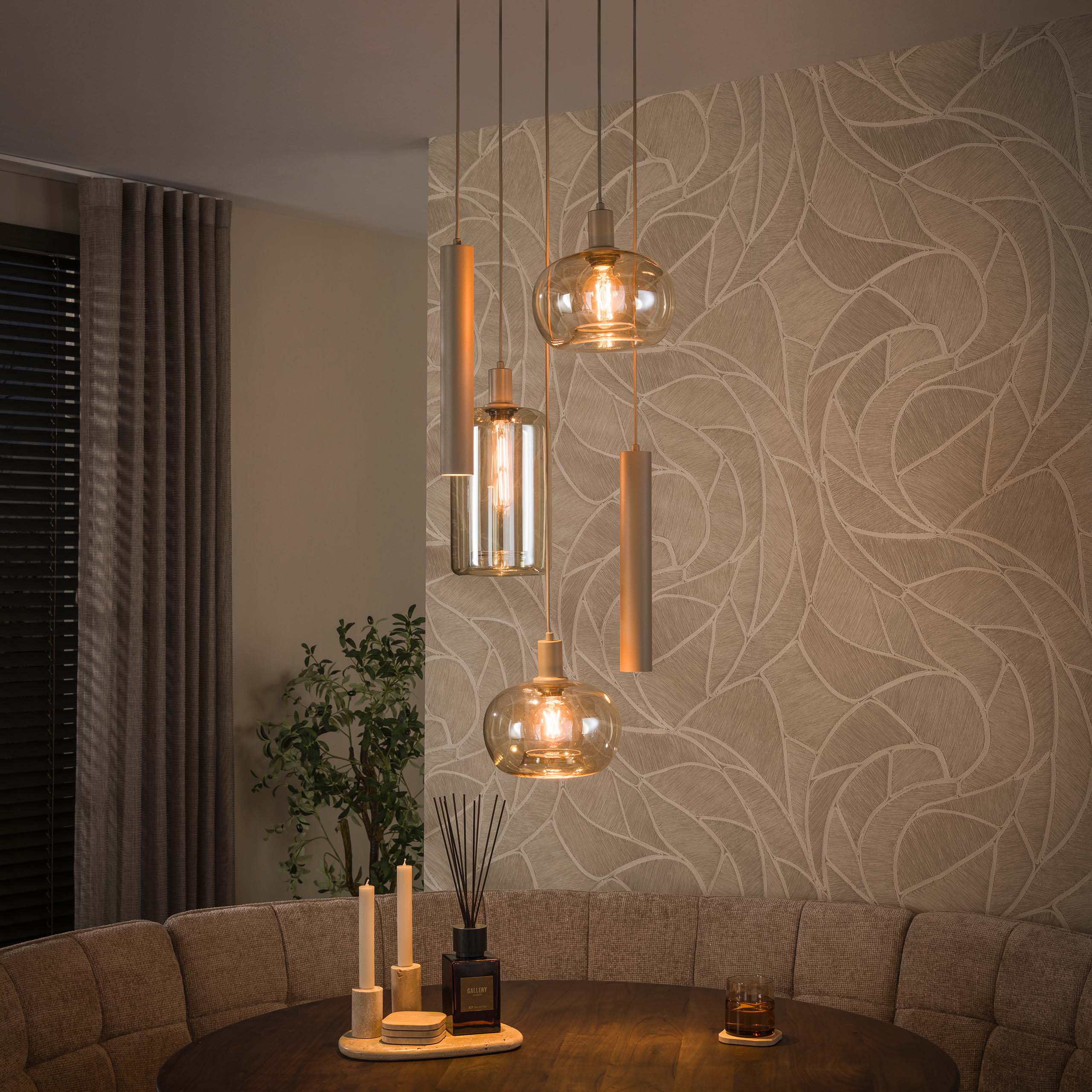 Hanglamp Serene getrapt L Beige
