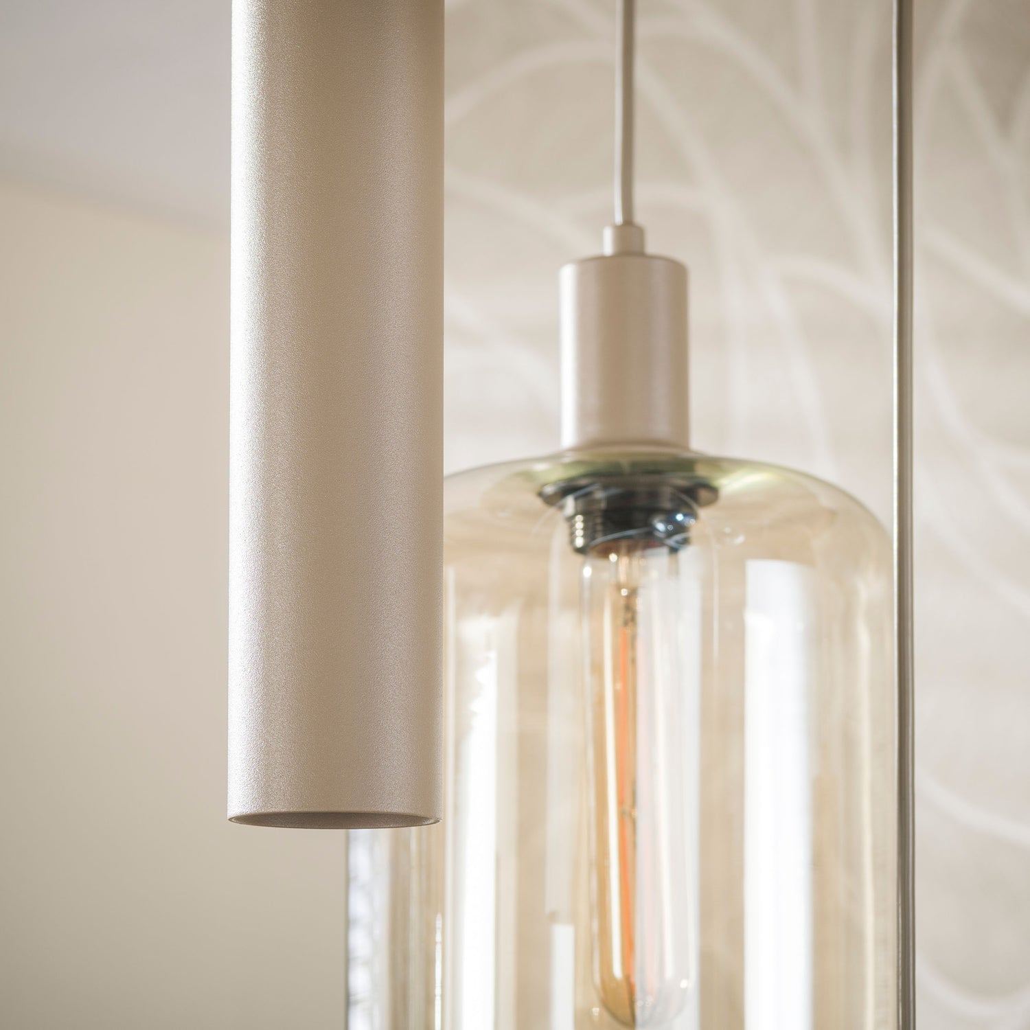 Hanglamp Serene getrapt L Beige