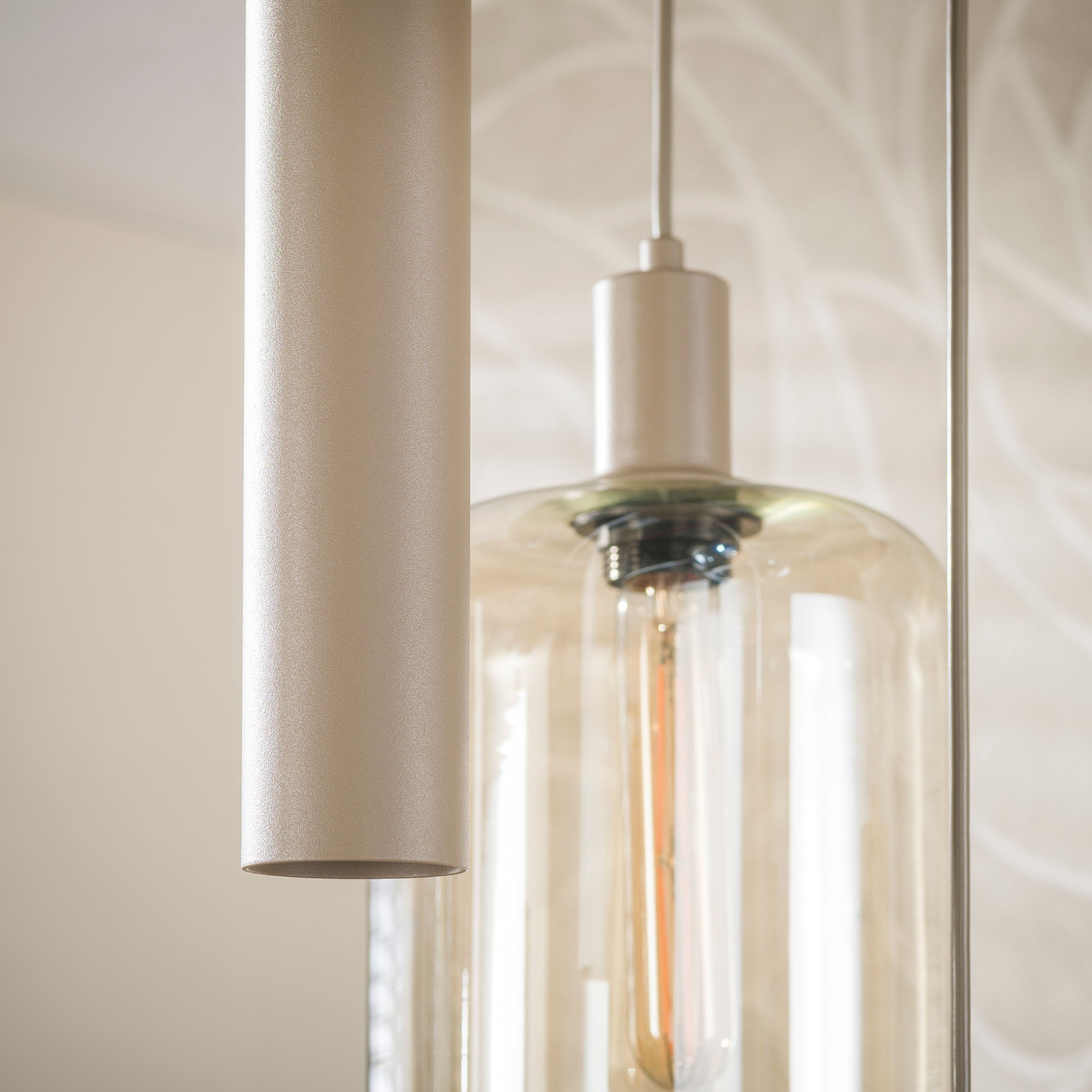 Hanglamp Serene getrapt L Beige