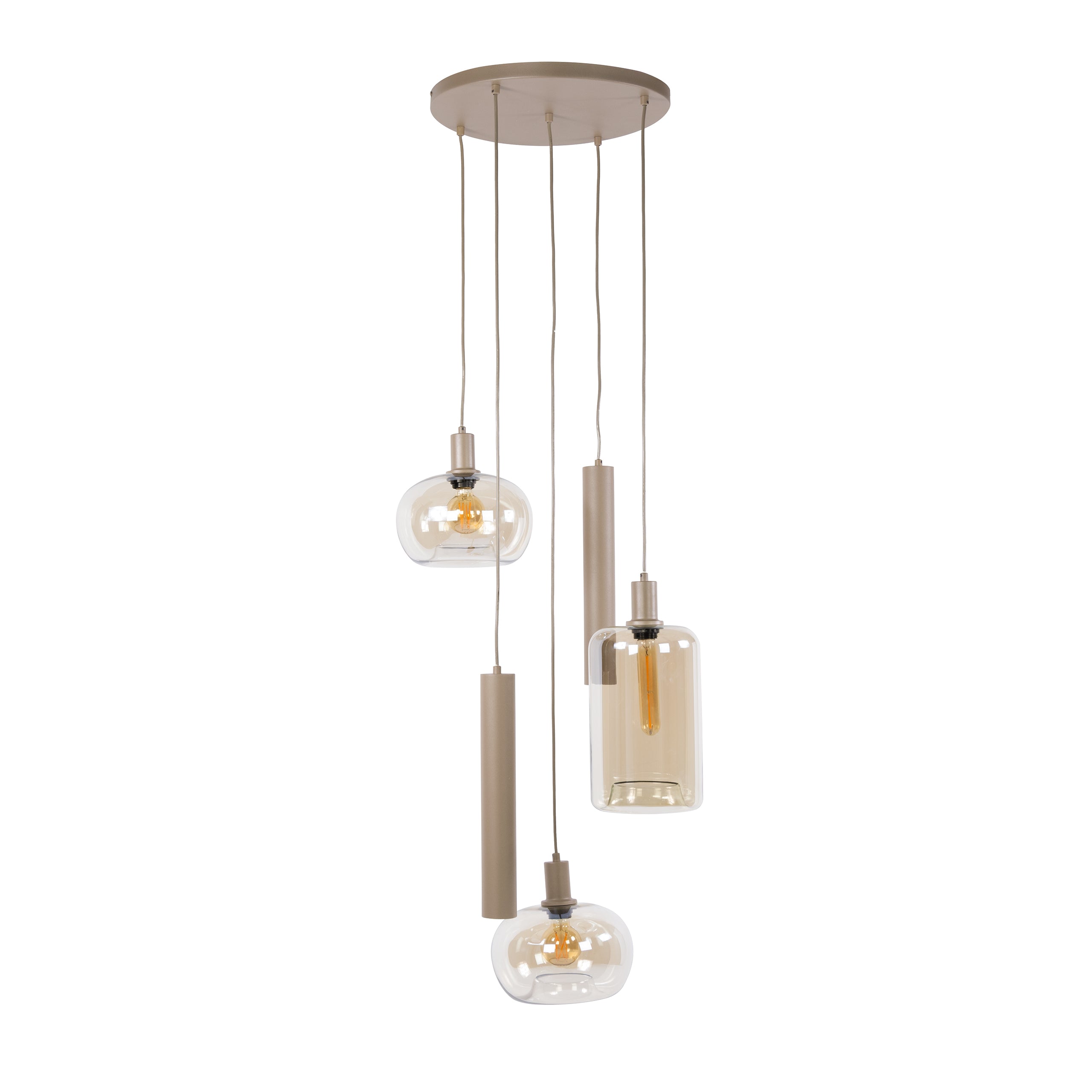 Hanglamp Serene getrapt L Beige