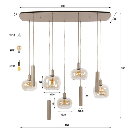 Hanglamp Serene 5+4L