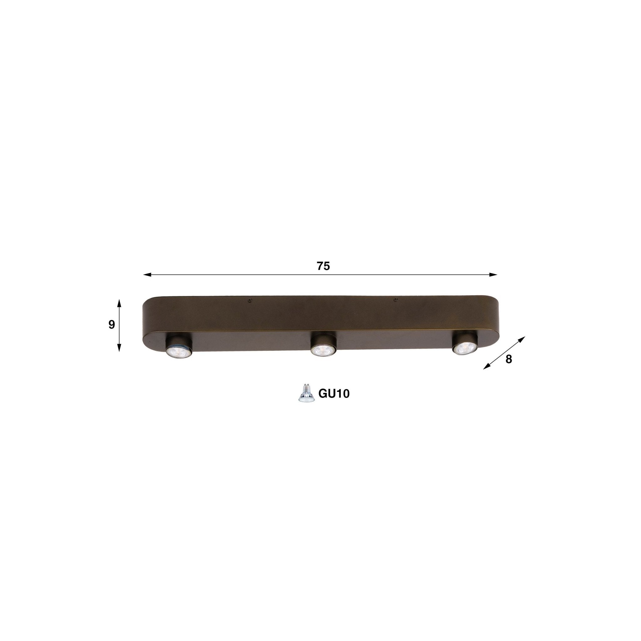 Plafondlamp Bar 3L