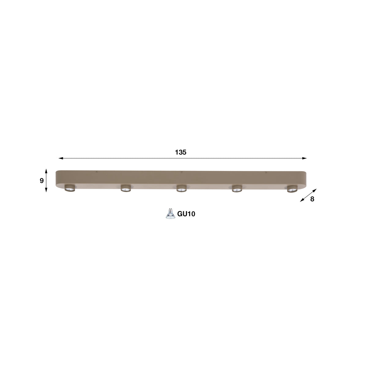 Plafondlamp Bar 5L