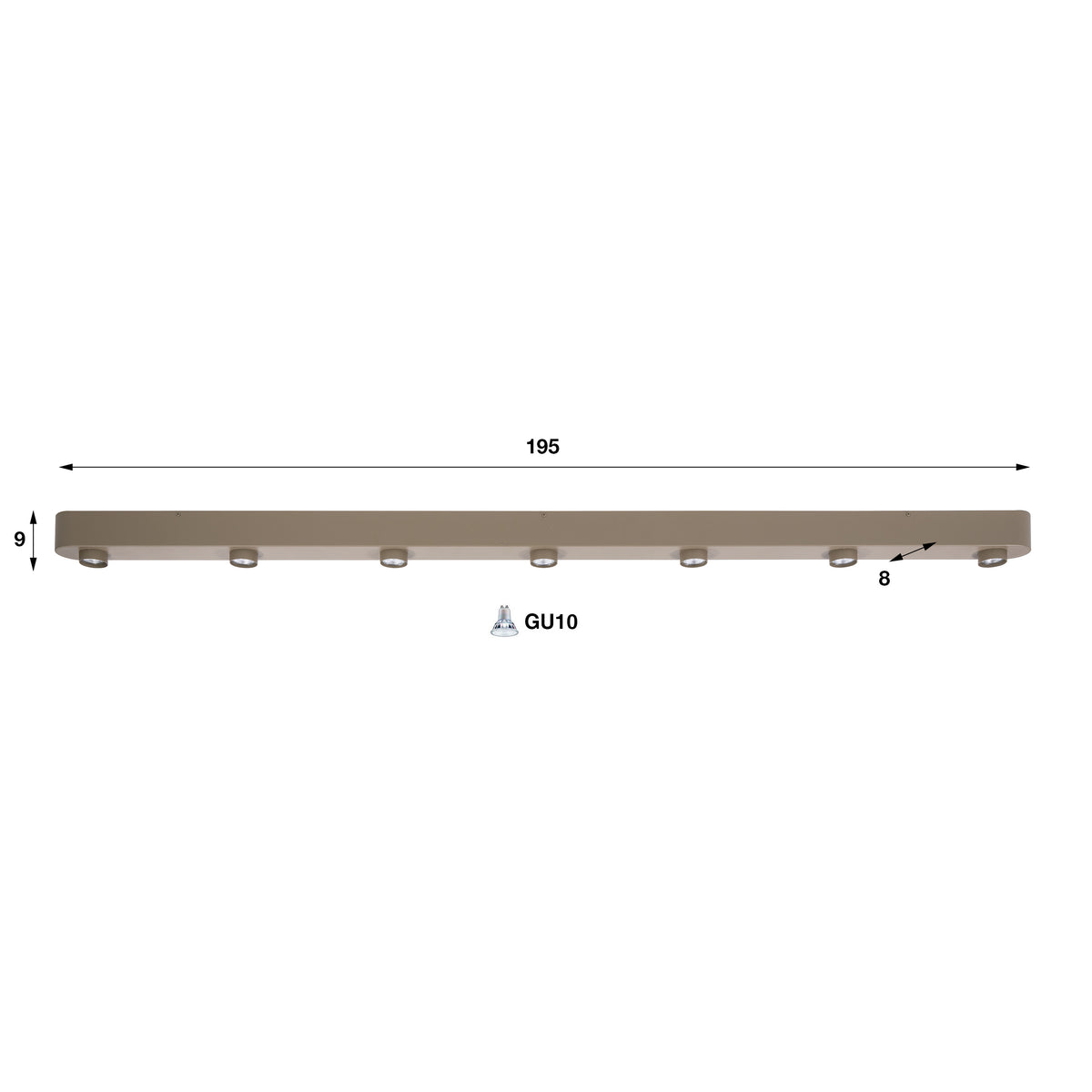 Plafondlamp Bar 7L