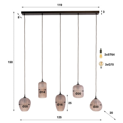 Hanglamp Altura 5L