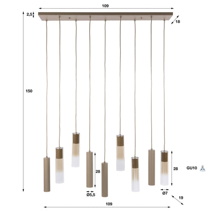 Hanglamp Lungo 5+4L