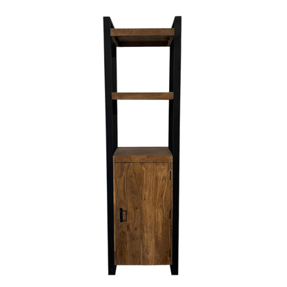 Boekenkast Boaz met 1 deur | 55 cm | Finish Warm - Industrieelinhuis.nl