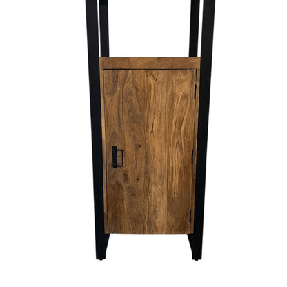 Boekenkast Boaz met 1 deur | 55 cm | Finish Warm - Industrieelinhuis.nl