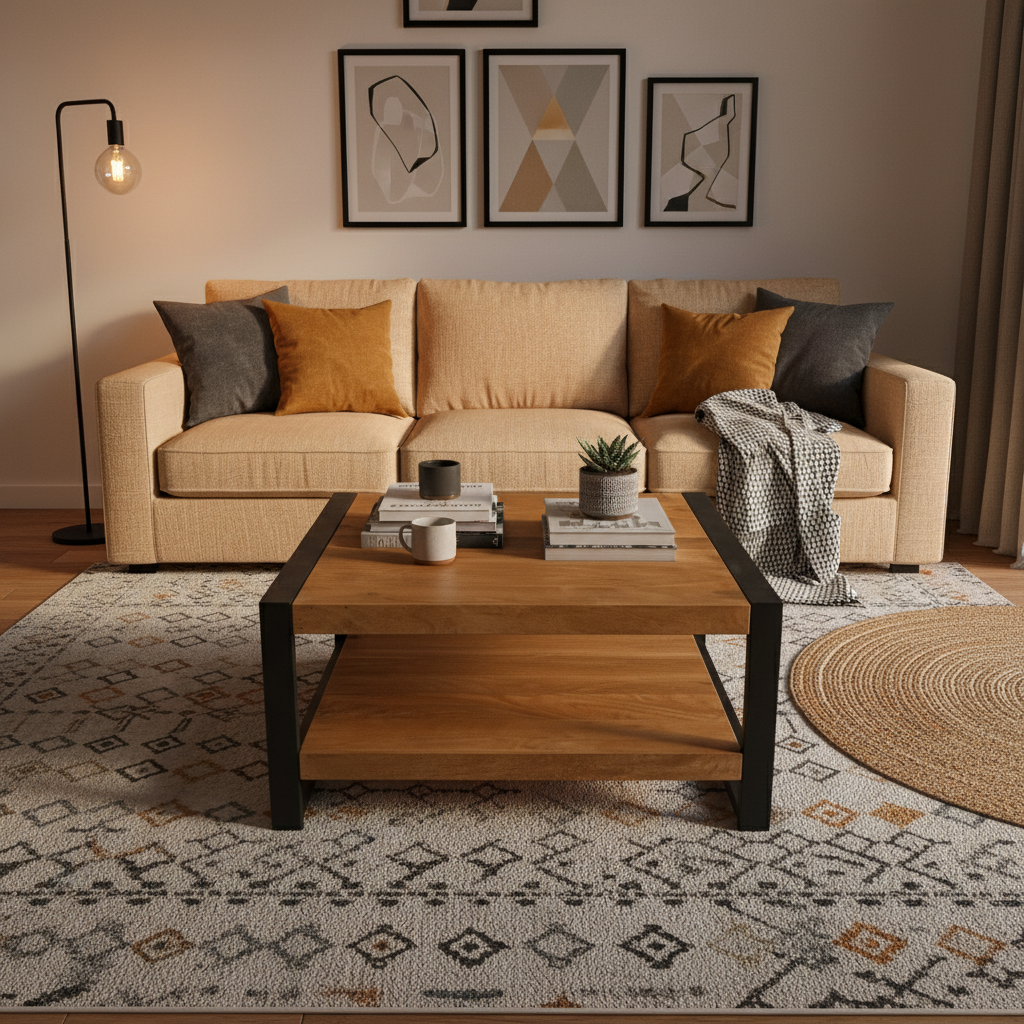 Salontafel Boaz | 80x80 cm | FINISH WARM