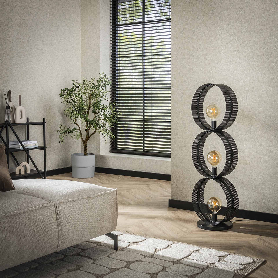 Vloerlamp Ring 3L - Industrieelinhuis.nl