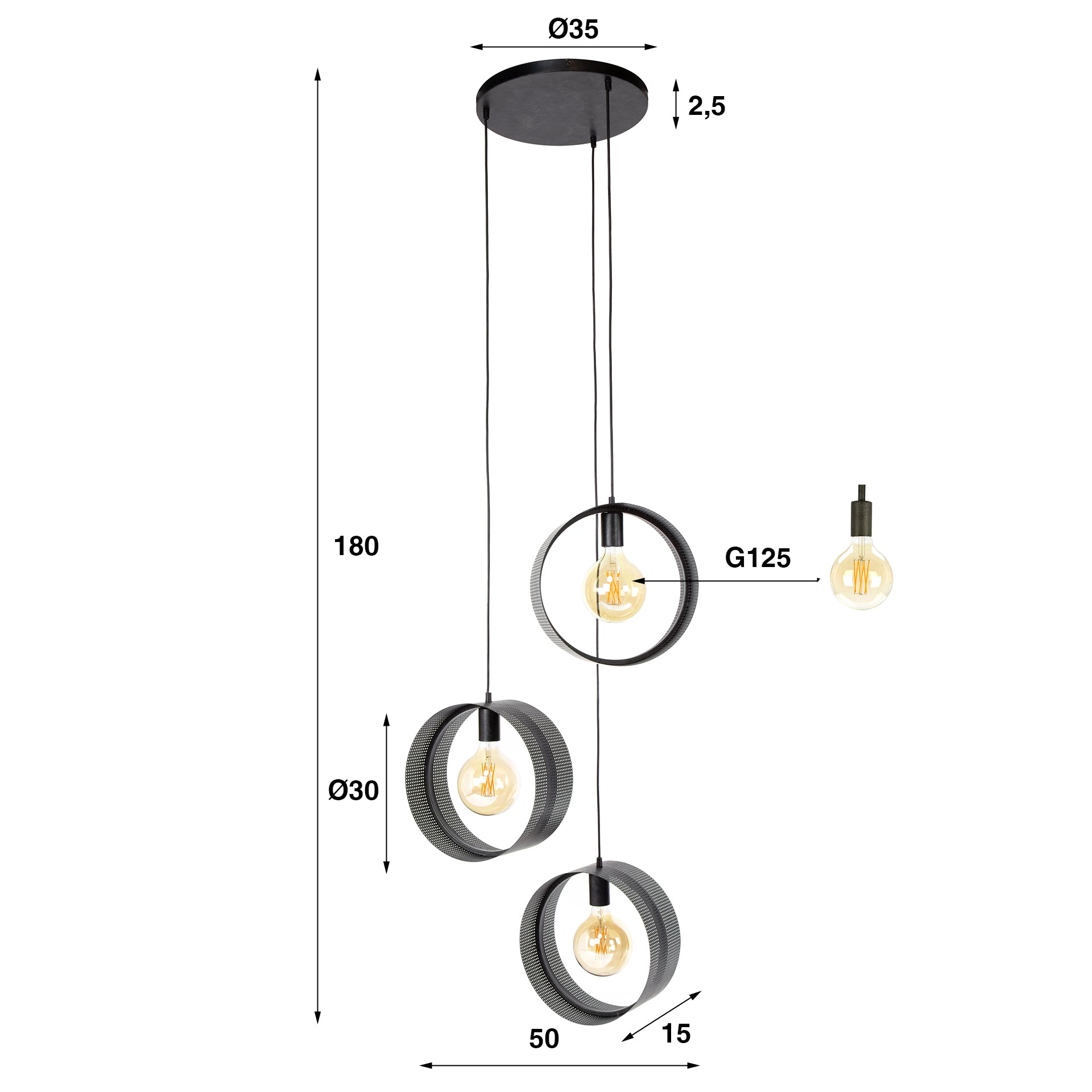 Hanglamp Ring 3L - Industrieelinhuis.nl