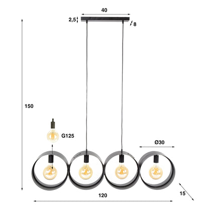 Hanglamp Ring 4L - Industrieelinhuis.nl
