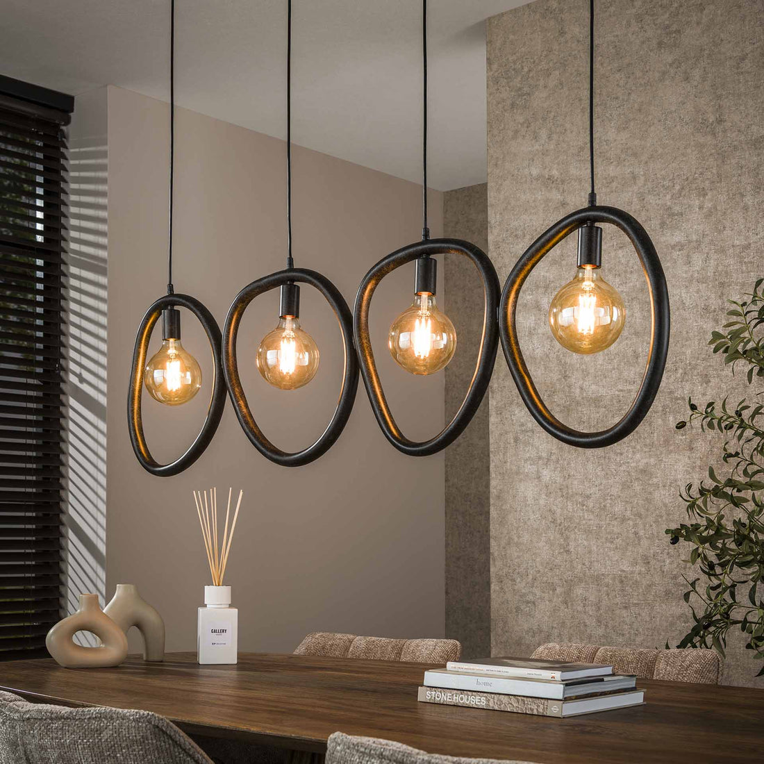 Hanglamp Riley 4 lampen