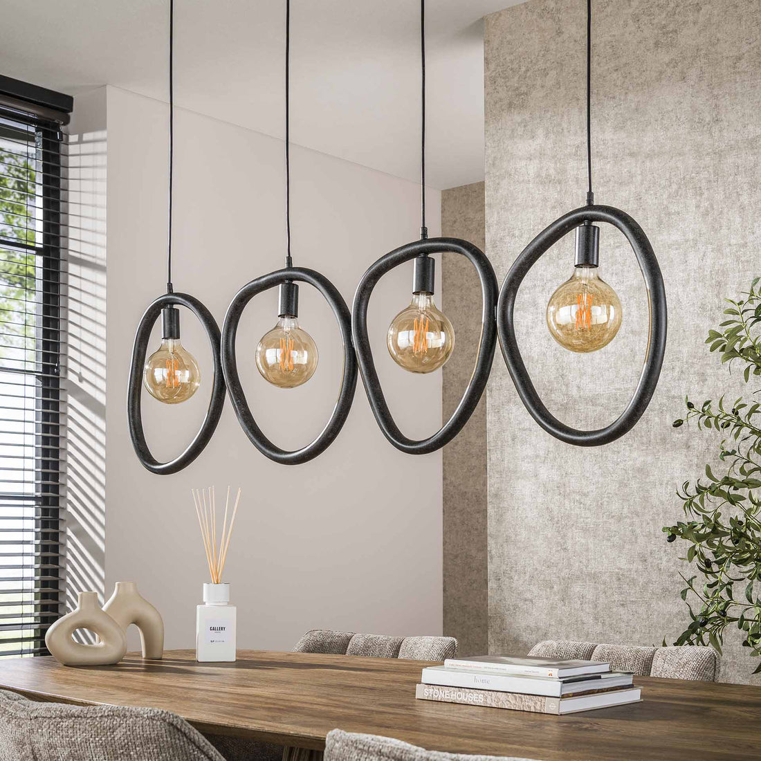 Hanglamp Riley 4 lampen