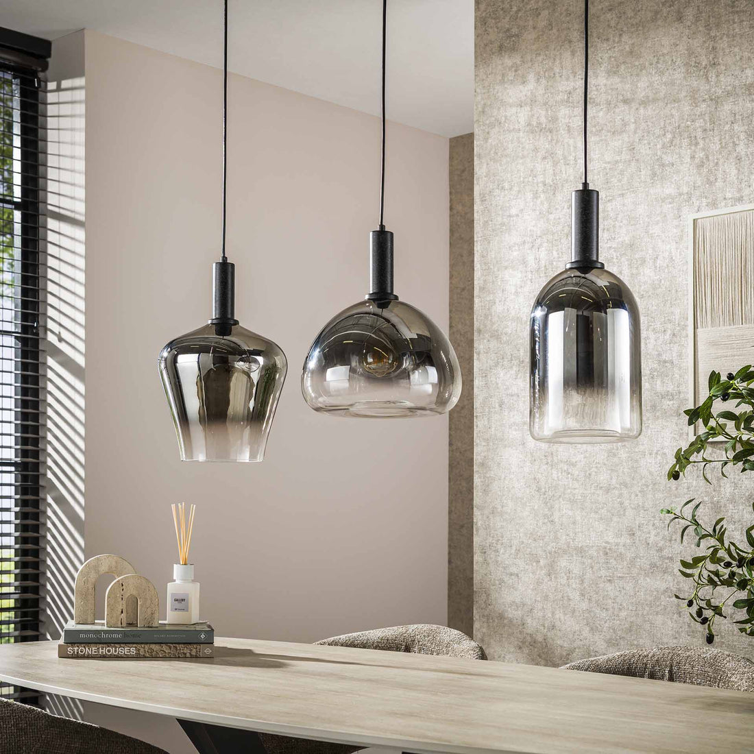 Hanglamp Glas Zion 3 lampen