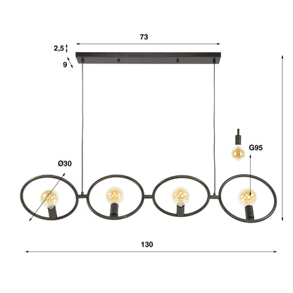Hanglamp Loop 4L - Industrieelinhuis.nl