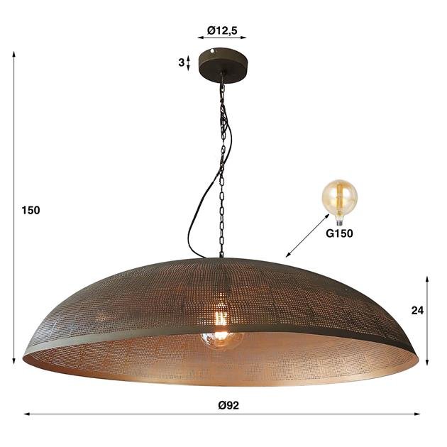 Hanglamp Cosma Brons Ø90 cm - Industrieelinhuis.nl