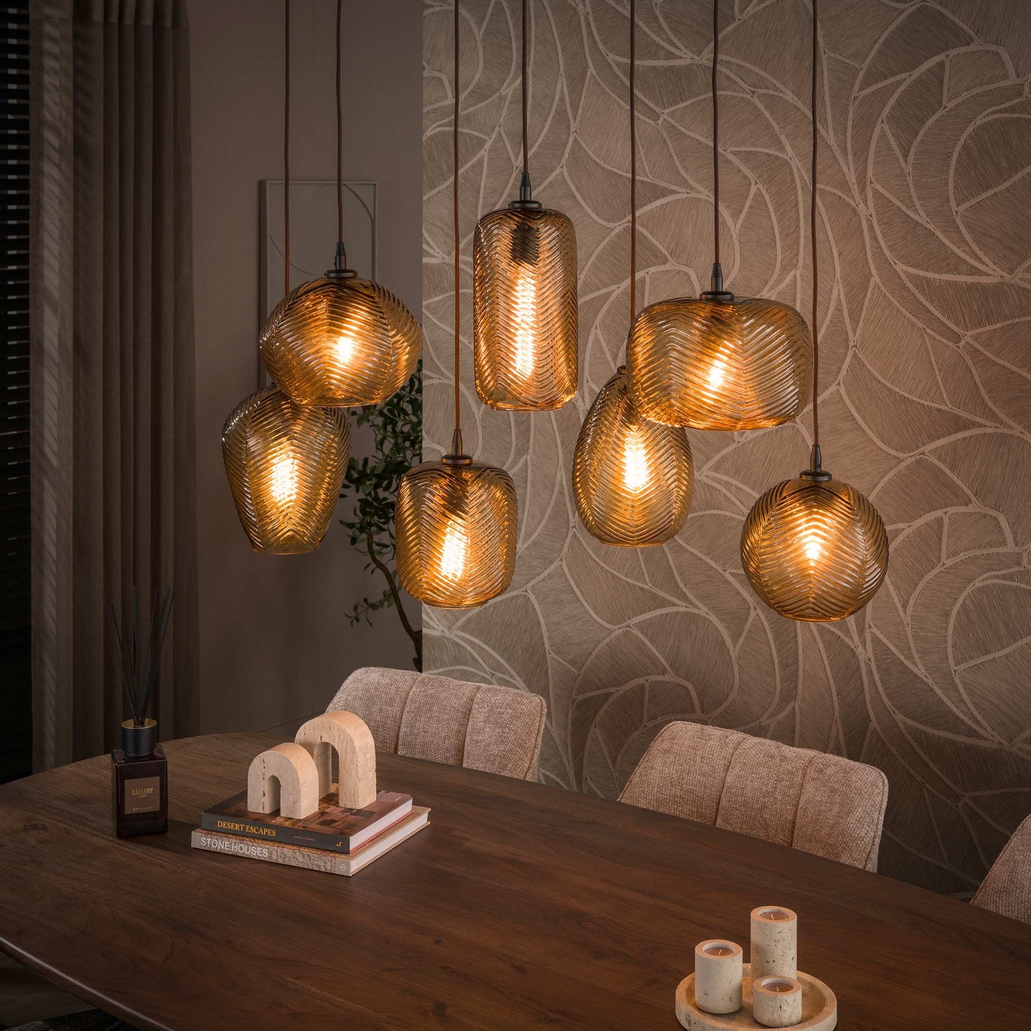 Hanglamp Chevron 4+3L