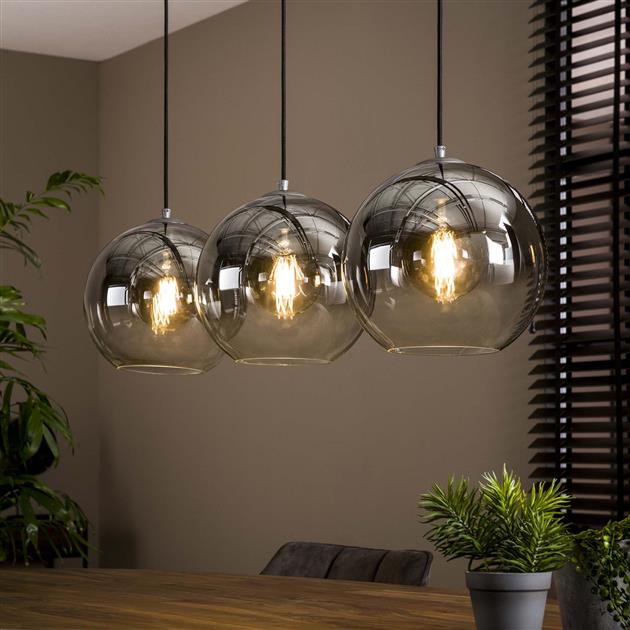 Hanglamp Bella Oud zilver 3 lichtpunten - Industrieelinhuis.nl