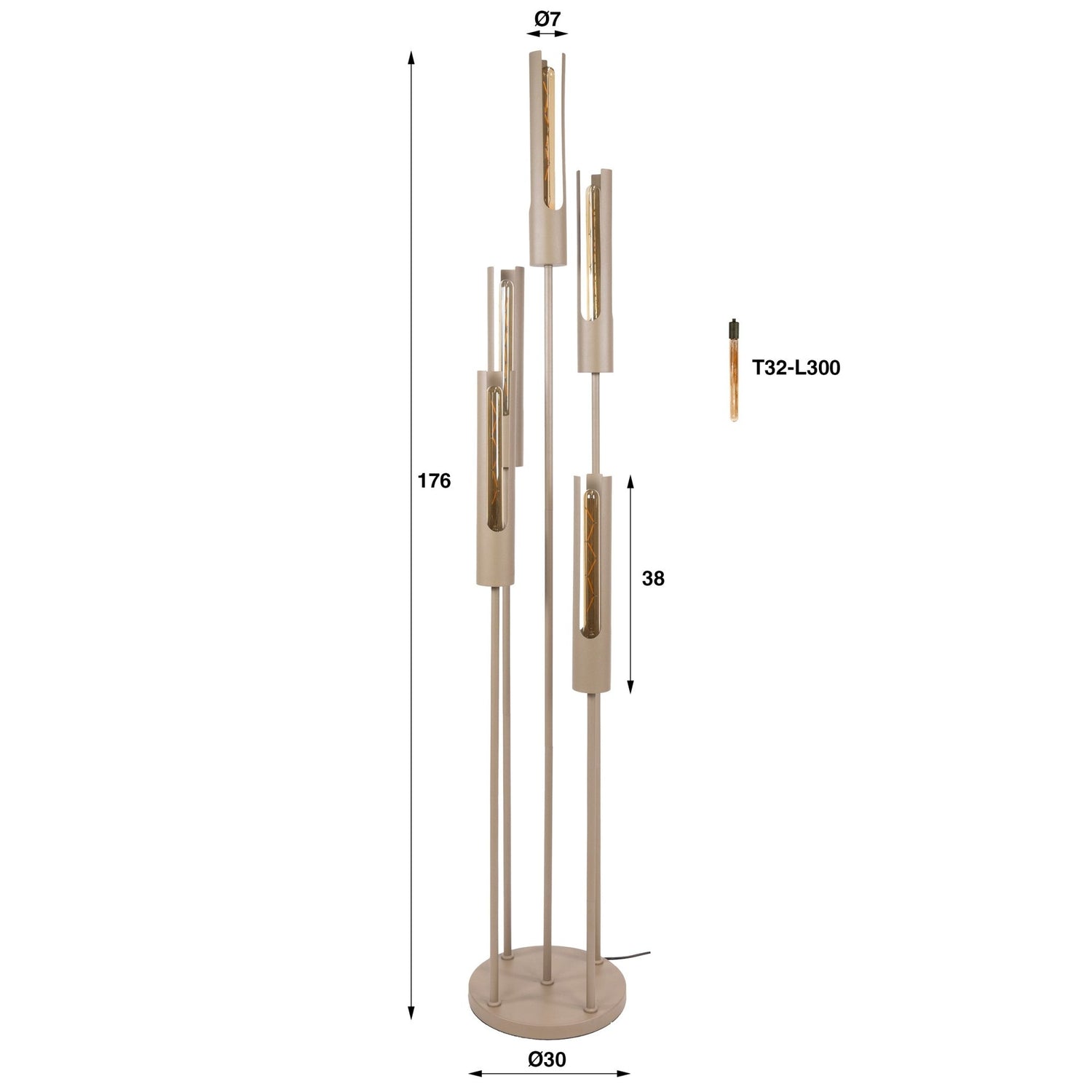 Vloerlamp Tube 5L