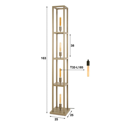 Vloerlamp 4L Quadra - Industrieelinhuis.nl