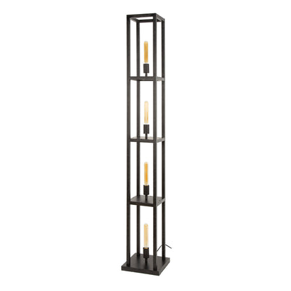Vloerlamp 4L Quadra Zwart