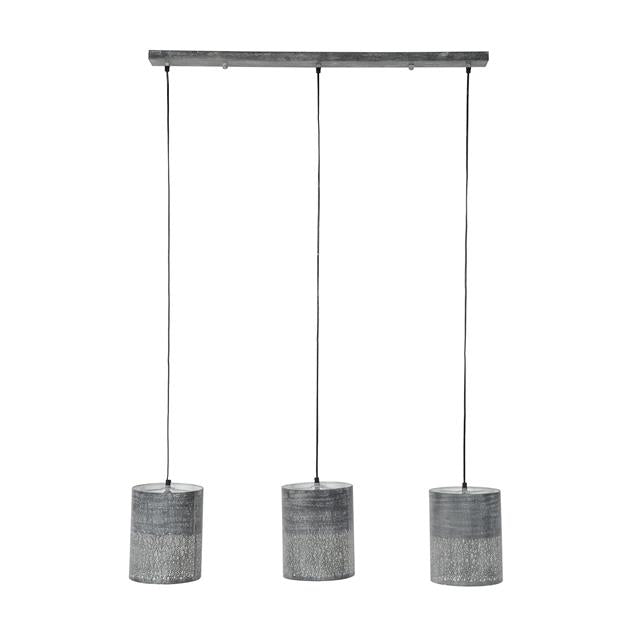 Hanglamp Kate Grijs set van 3 Ø20 cm - Industrieelinhuis.nl