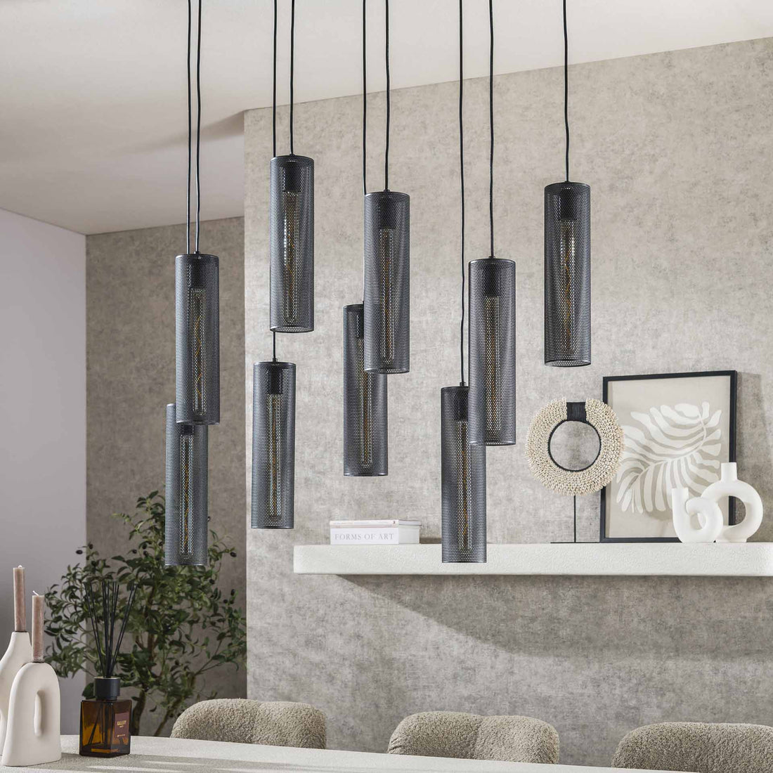 Hanglamp Polara 5+4 tube - Industrieelinhuis.nl