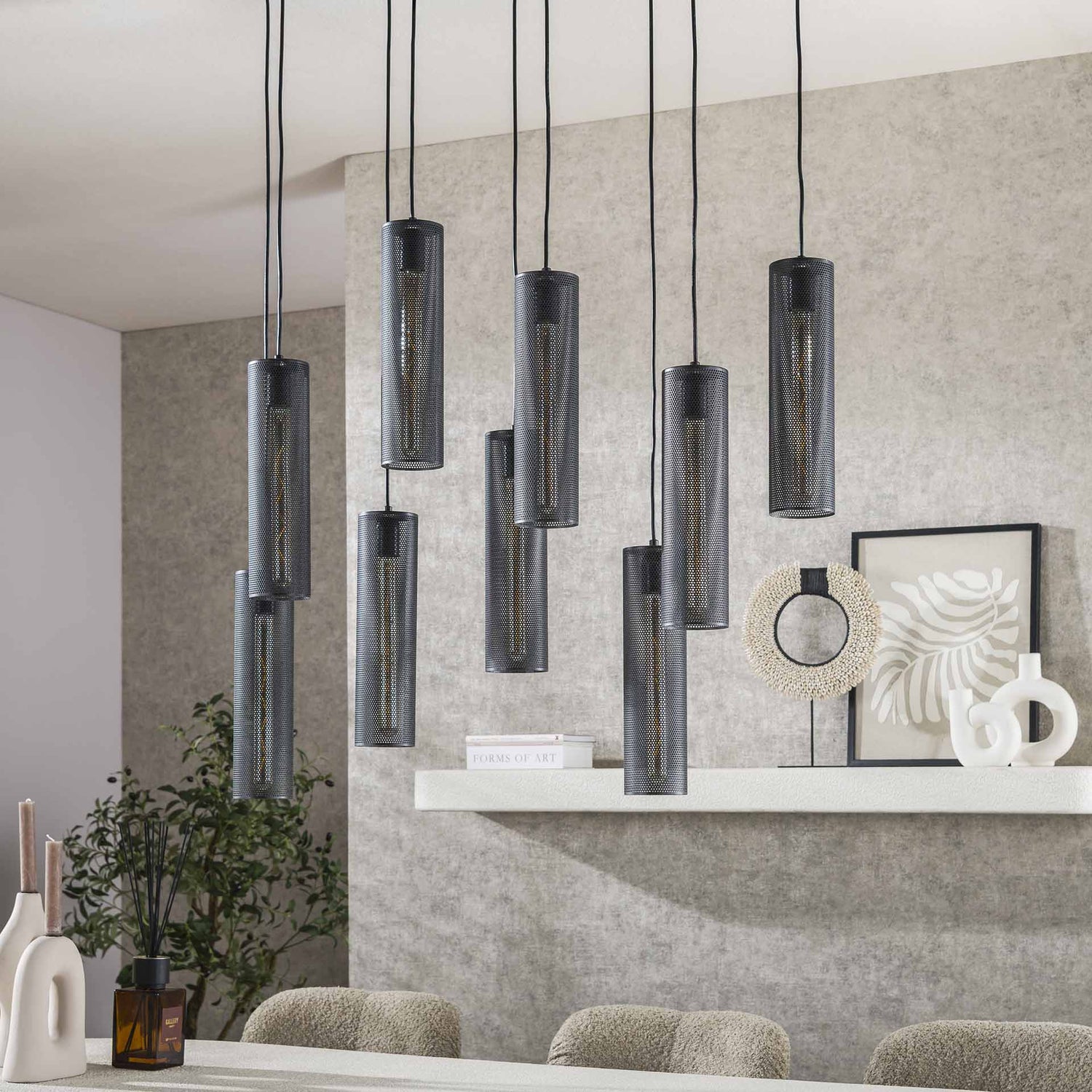Hanglamp Polara 5+4 tube - Industrieelinhuis.nl