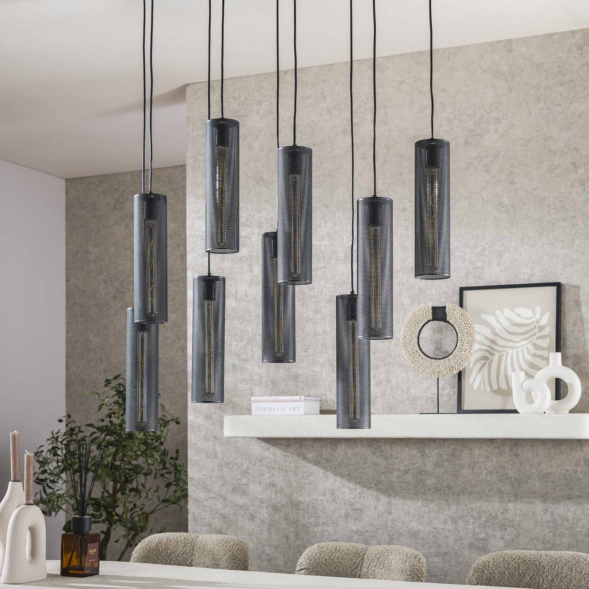 Hanglamp Polara 5+4 tube - Industrieelinhuis.nl