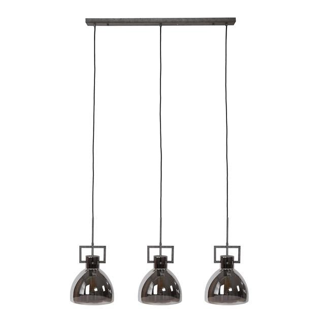Hanglamp industrieel Stephen Chroom 3 lichtpunten - Industrieelinhuis.nl
