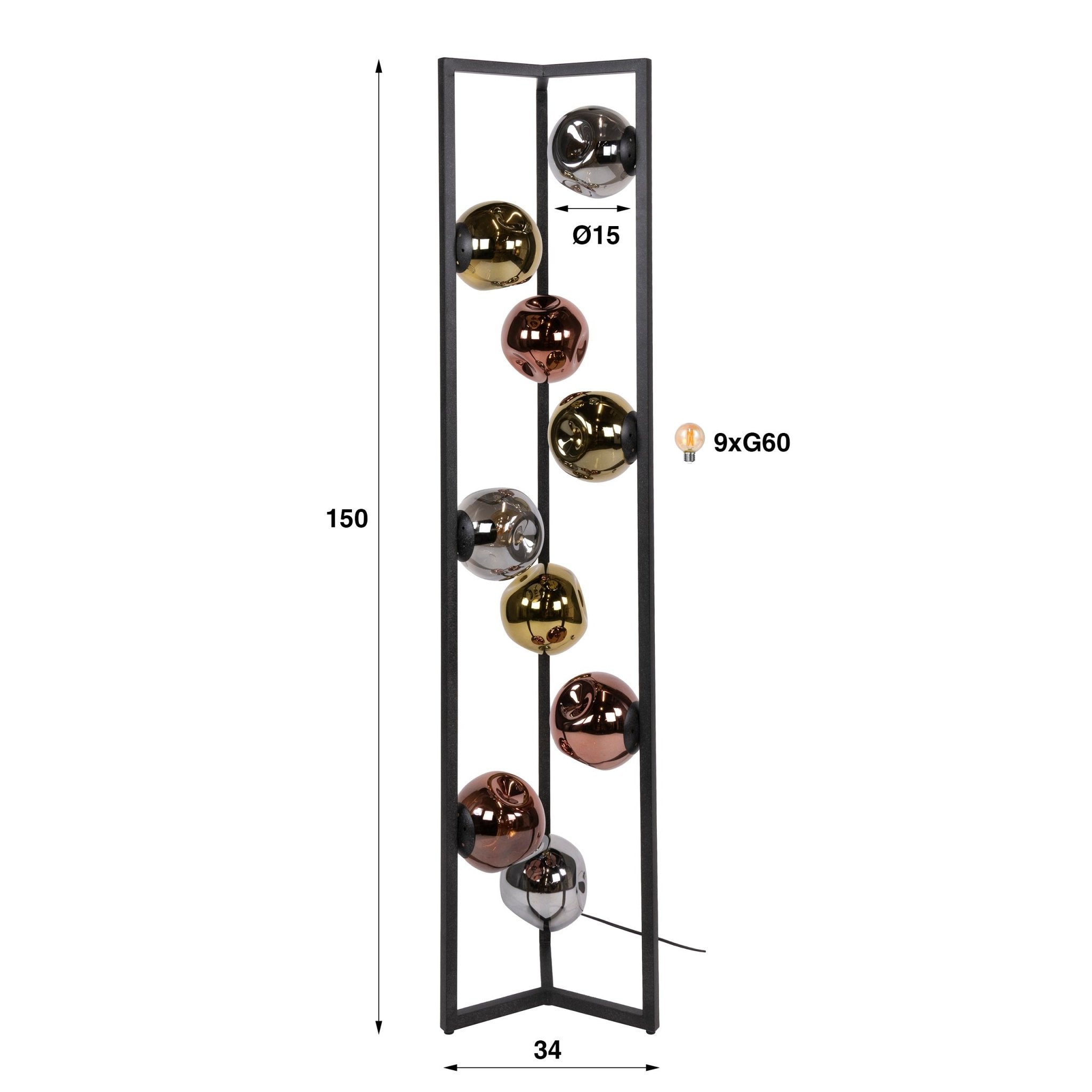 Vloerlamp Stellar 9L