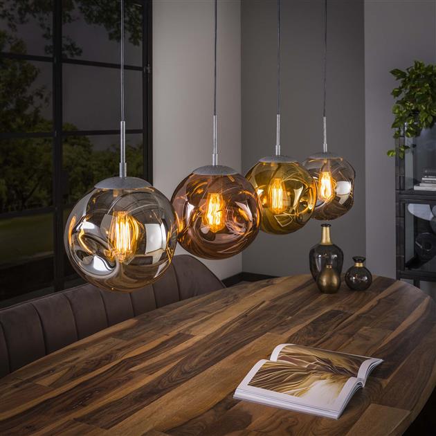 Hanglamp Planeta Oud zilver 4 lichtpunten - Industrieelinhuis.nl