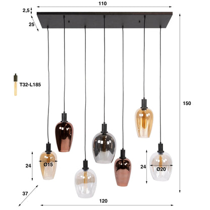 Hanglamp Amfora 7L - Industrieelinhuis.nl
